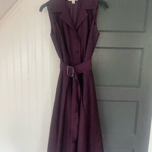 Elegant Purple Sleeveless Dress